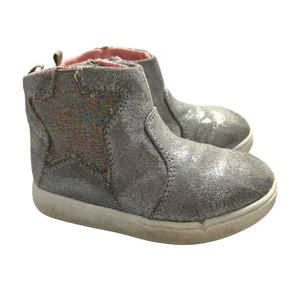Stride Rite Sz 8M 360 Silver Nina Boots